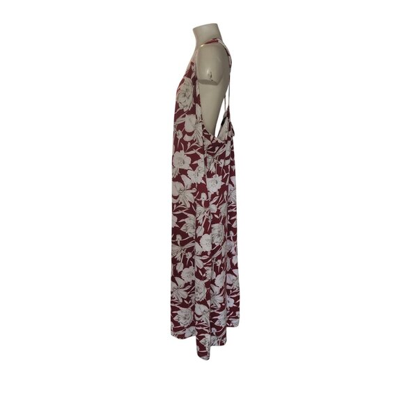 Suzanne Betro‎ Floral Maxi Dress Sleeveless Red & White Lightweight Womens 2X - Picture 3 of 5